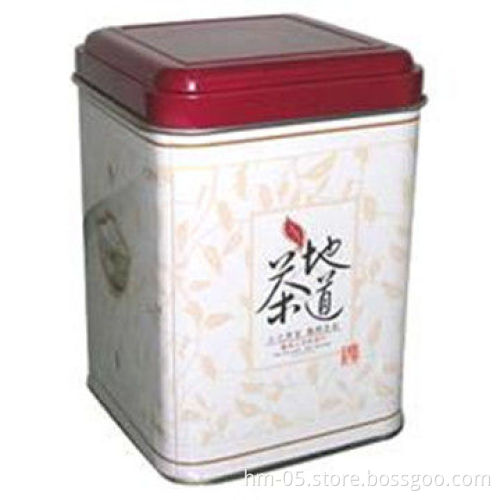 Square Tin Can for Tea, Sweets, Candy, Chocolates, Food, Coffee Beans, with 0.23mm Thickness